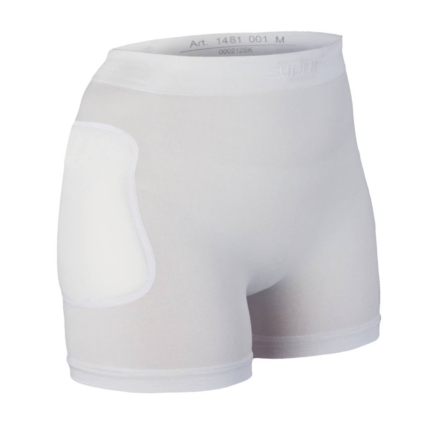 Suprima 1481 001, Hüftprotektor-Slip mit integrierten Protektoren - weiß, Gr. S-XXL